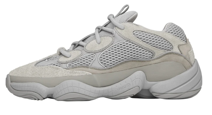 adidas Yeezy 500 Lace Up Sneakers - Grey