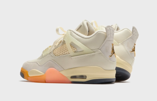 Jordan WMNS Air Jordan 4 Retro 'Coconut Milk' – Metallic Gold / Muslin / Bright Mango