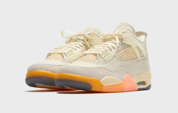Jordan WMNS Air Jordan 4 Retro 'Coconut Milk' – Metallic Gold / Muslin / Bright Mango