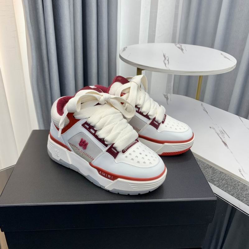 Amiri MA-1 Low Sneaker — White / Burgundy
