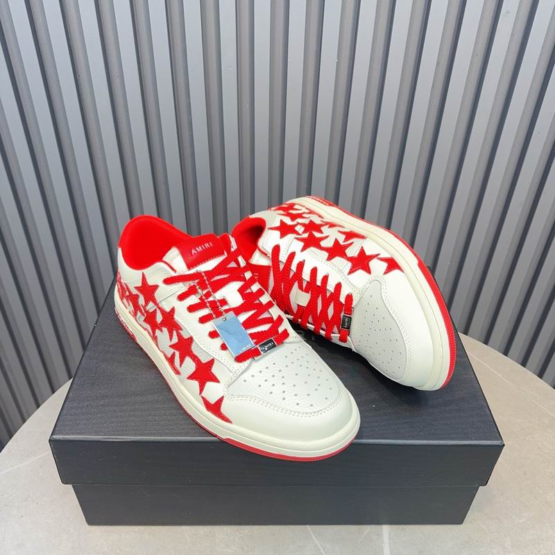 Amiri Stars Court Low — White / Red