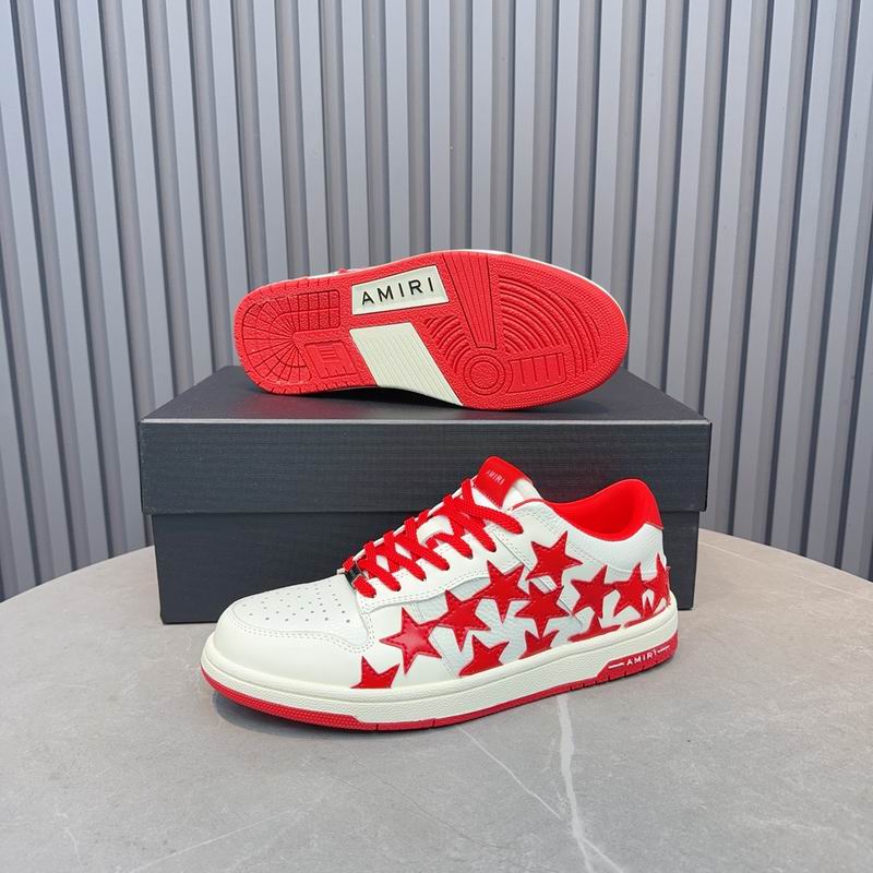 Amiri Stars Court Low — White / Red