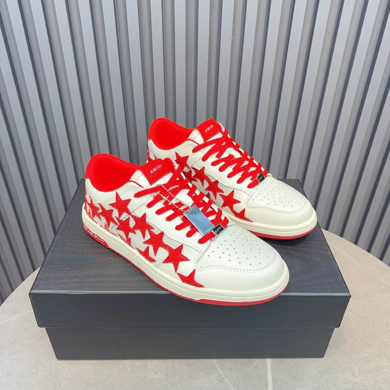 Amiri Stars Court Low — White / Red