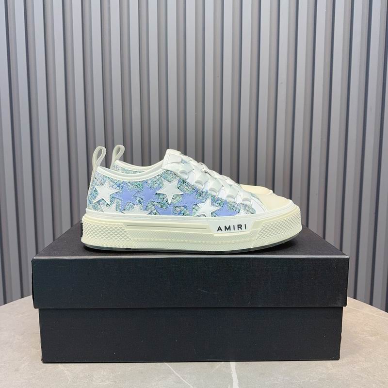 Amiri Stars Court Low — Blue Denim / White