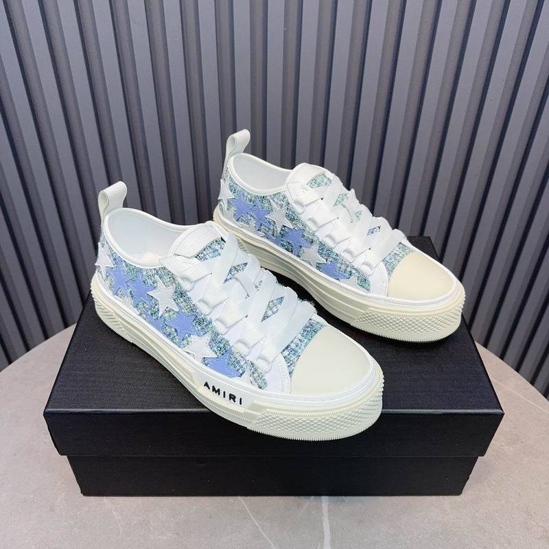 Amiri Stars Court Low — Blue Denim / White