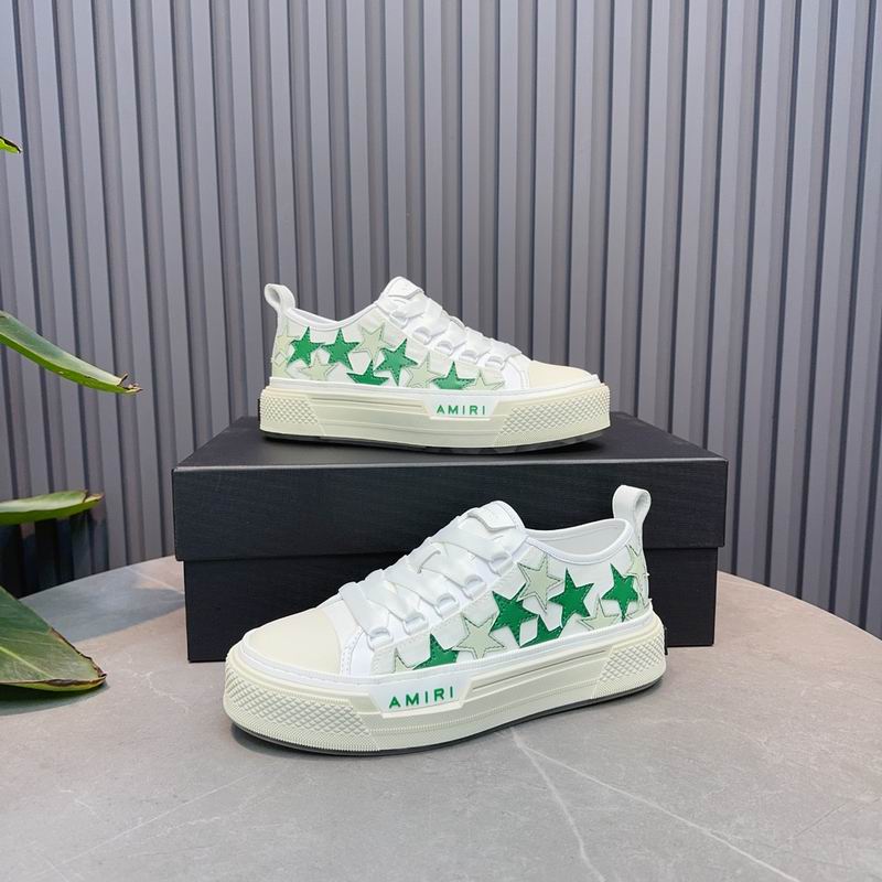 Amiri Stars Court Low — White / Green