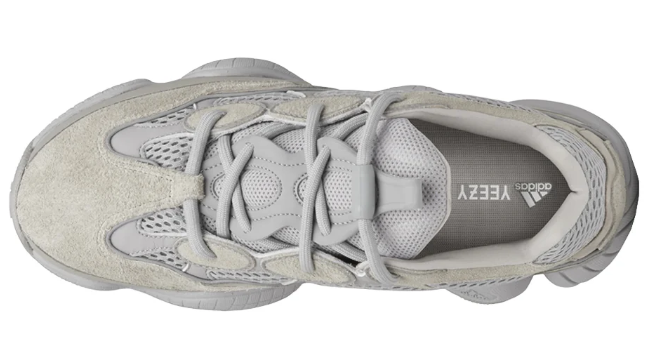 adidas Yeezy 500 Lace Up Sneakers - Grey