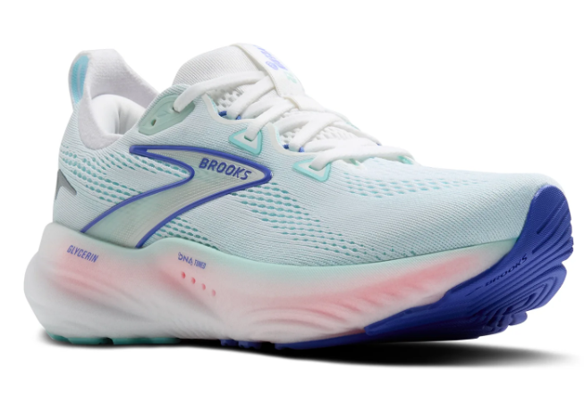 Brooks Glycerin 22 Women's Running Shoes - White/Limpet Shell/Amparo Blue