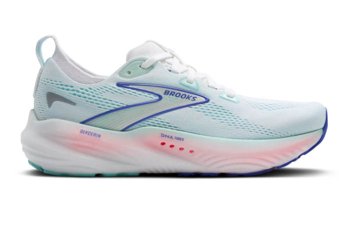 Brooks Glycerin 22 Women's Running Shoes - White/Limpet Shell/Amparo Blue